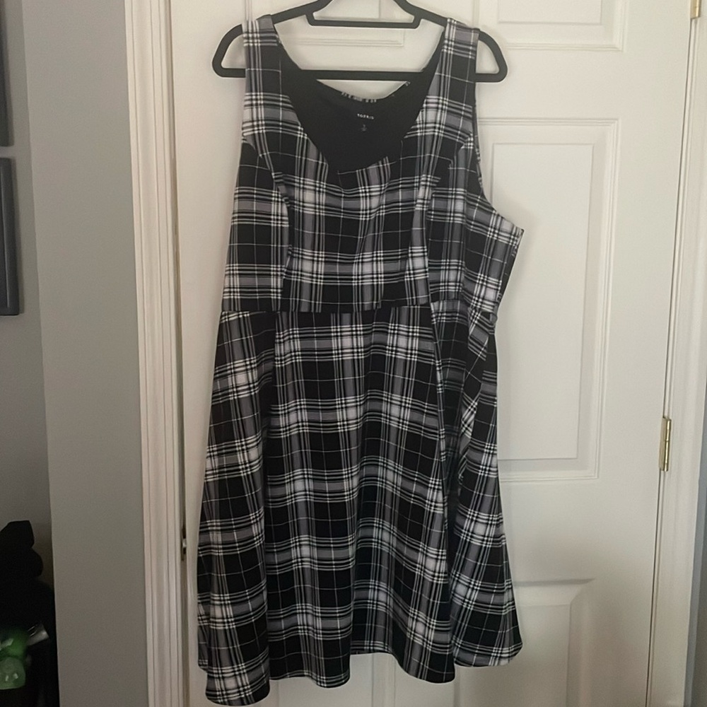 Torrid Black and White Plaid Dress